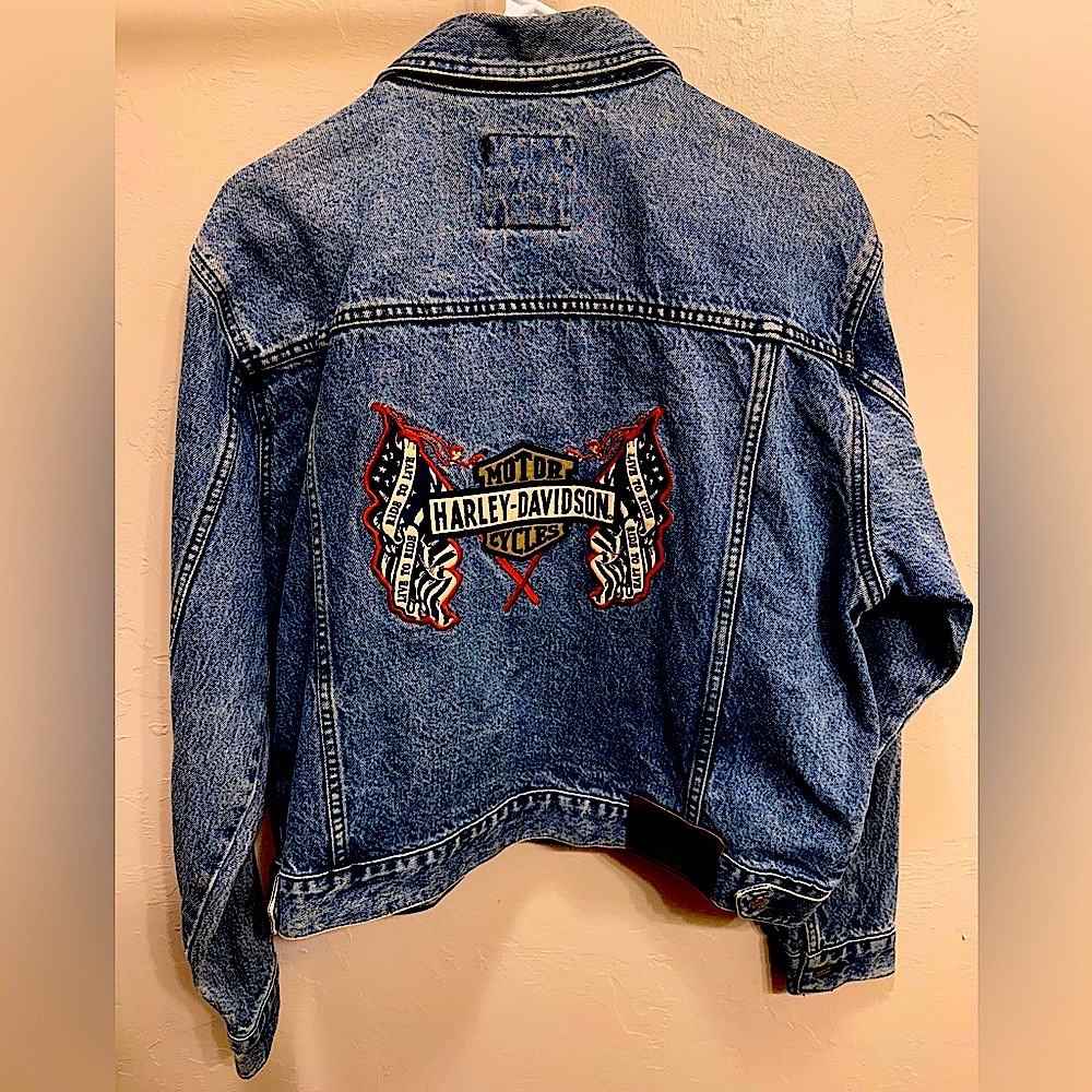Biker Blues Harley Davidson Vintage Jean Jacket